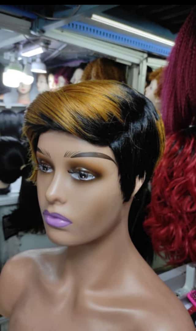 Highlighted Pixie Wig